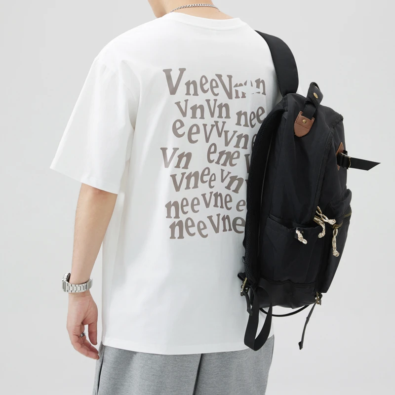 男士重磅百搭t恤男夏季薄款美式短袖男款纯棉半袖2025新款体恤衫