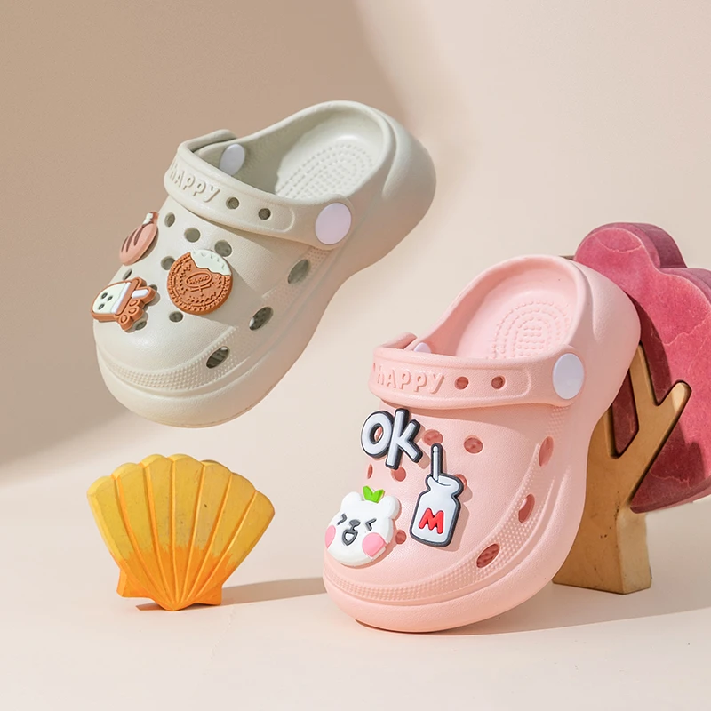 儿童EVA拖鞋卡通洞洞鞋小童女宝宝凉拖鞋夏季洗澡居家室内外穿