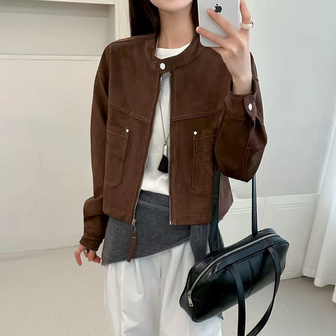 【罗罗严选】6262秋冬明线夹棉短款外套