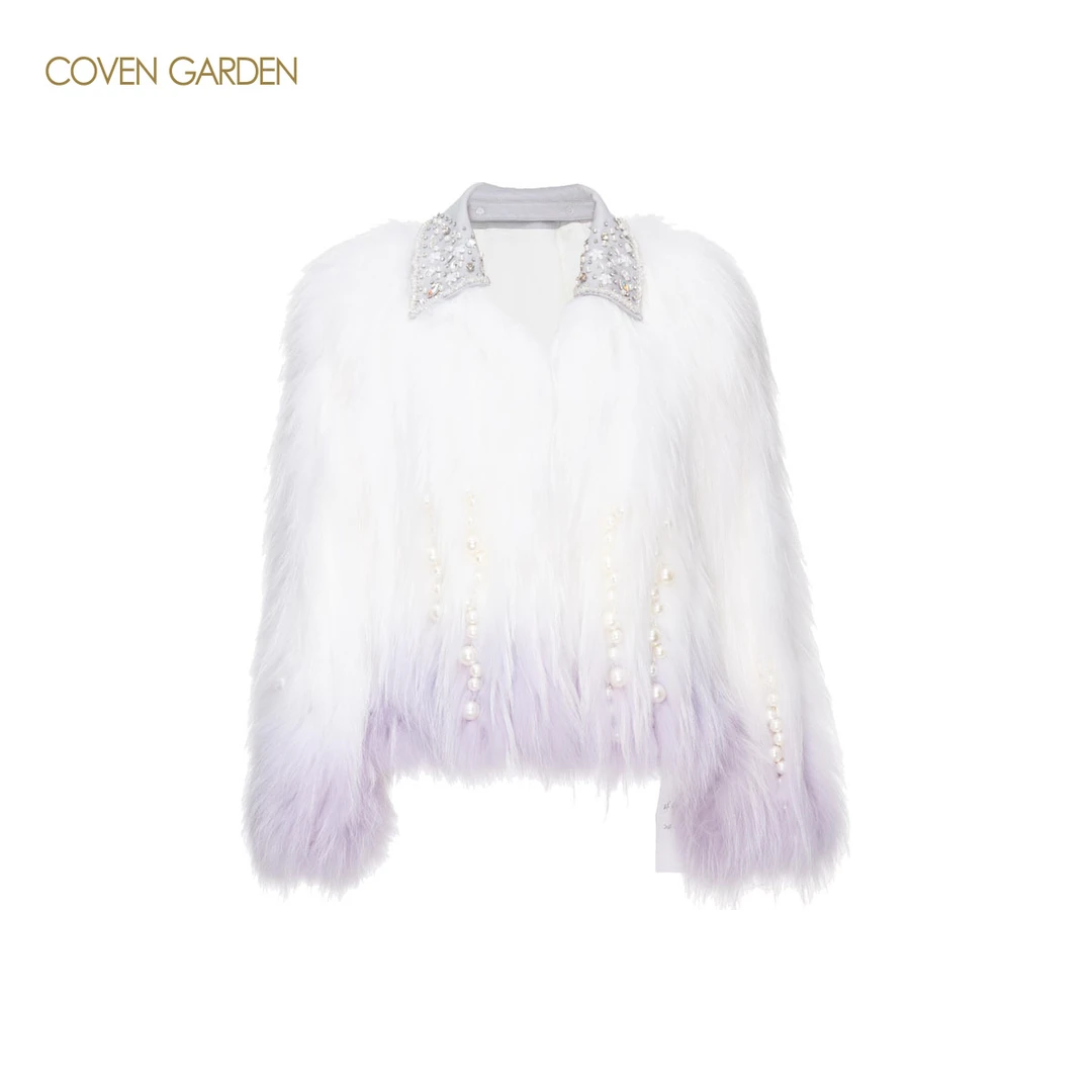 【陈大可】 挑染貉子毛渐变皮草CTC4321458 COVEN GARDEN