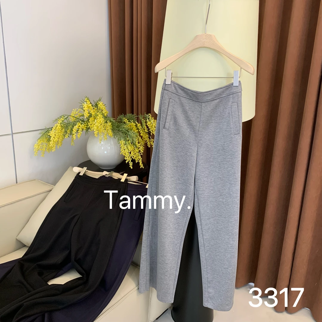 Tammy高级设计感宽松阔腿休闲裤女装舒适高腰显瘦百搭直筒裤
