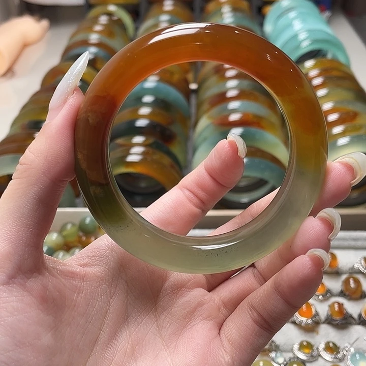 蛇纹石玉未镶嵌手镯56.5