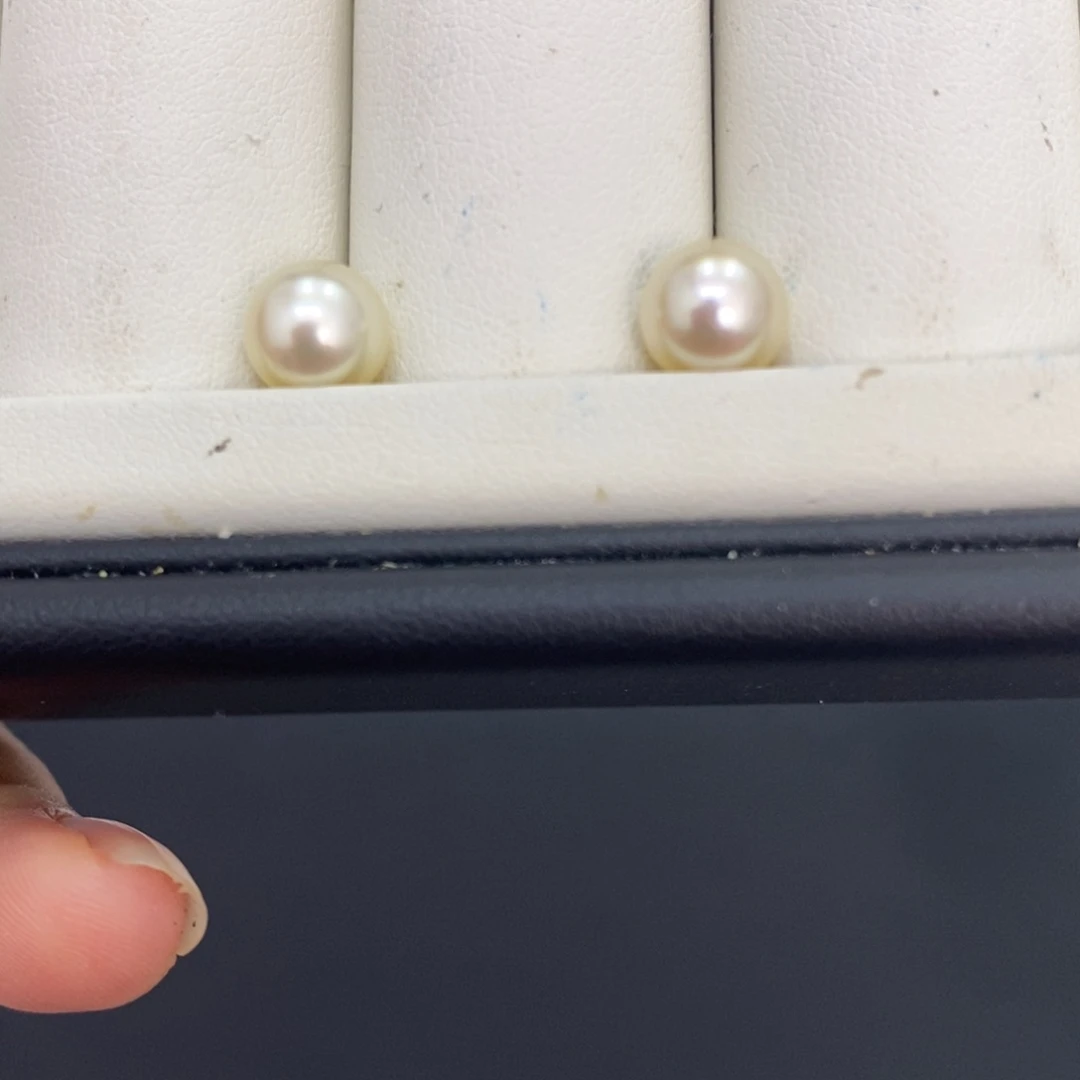 未镶嵌耳饰海水珍珠c***oAK对珠7-8刘