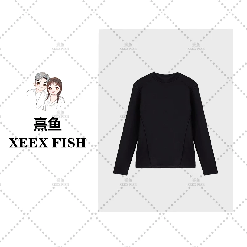 TY/-新款加厚羊毛蚕丝鱼骨打底衫*  2412