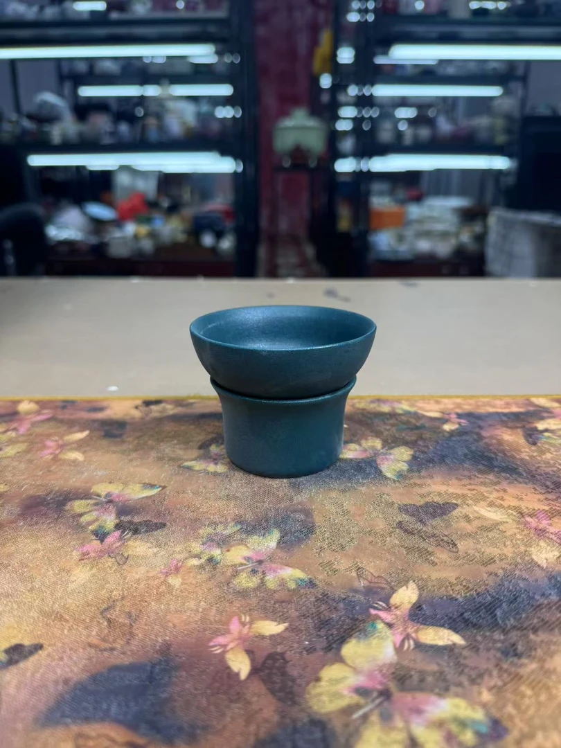 陶子茶具 黑陶磨砂茶漏家用茶漏两件套-5673