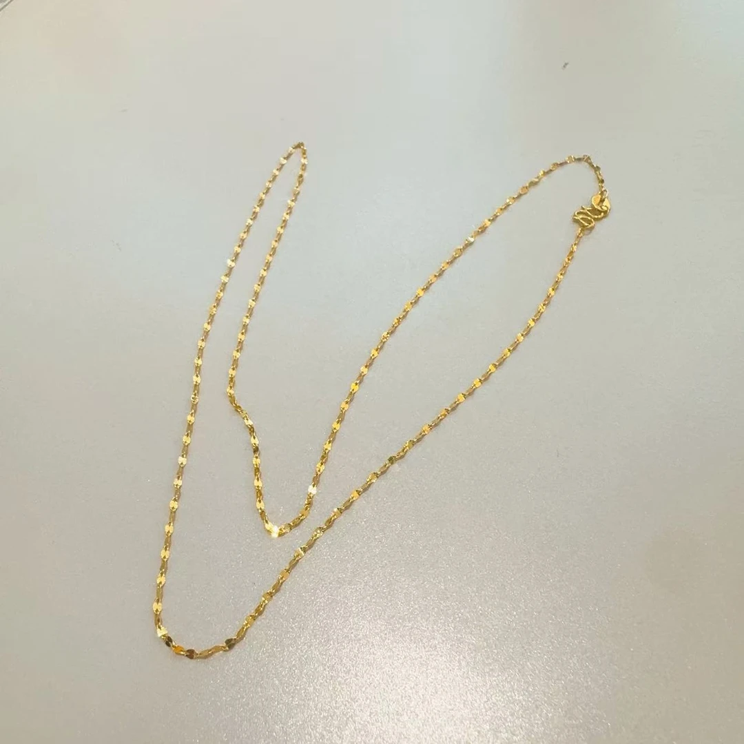 足金999嘴唇片片链时尚经典款