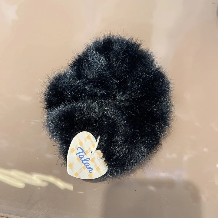 非金属布艺黑毛毛发圈