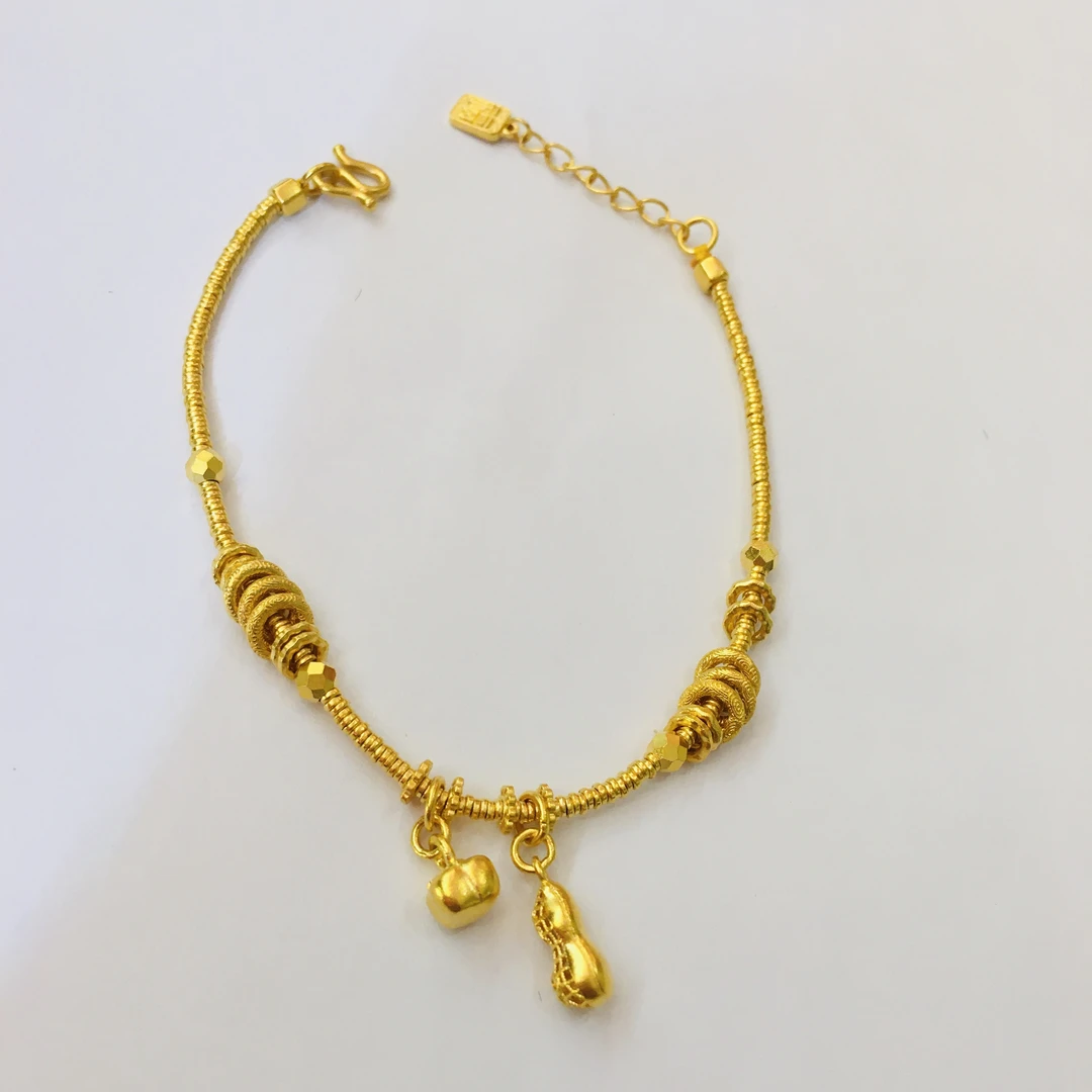 黄金足金999盘缠手串
