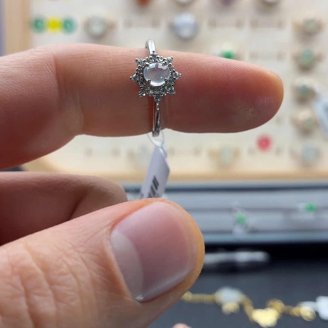 翡翠未镶嵌戒指天然缅甸A货翡翠