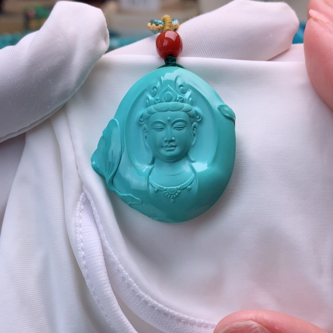 随***景未镶嵌绿松石挂件