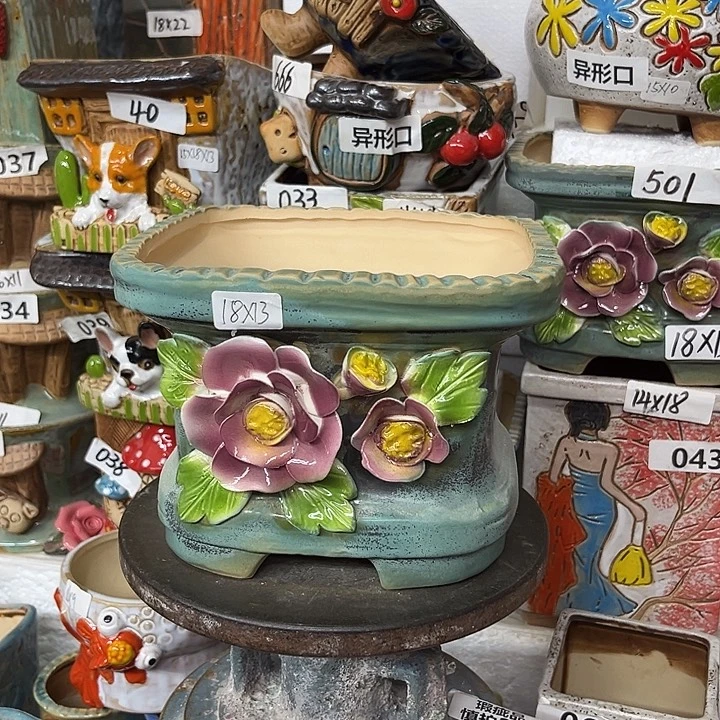 粗陶材质多肉花盆