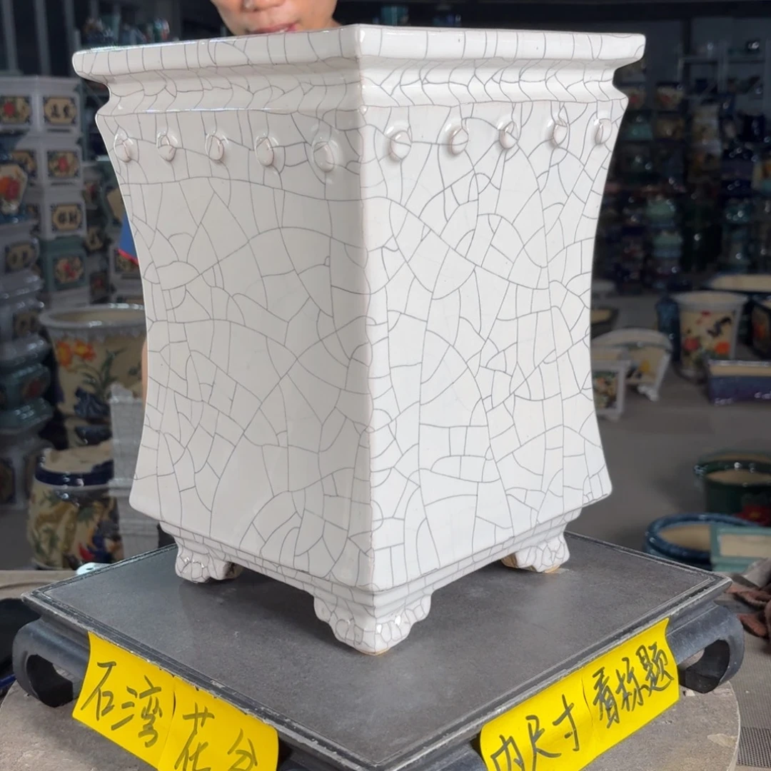 一风堂石湾花盆 内18*28微瑕开片
