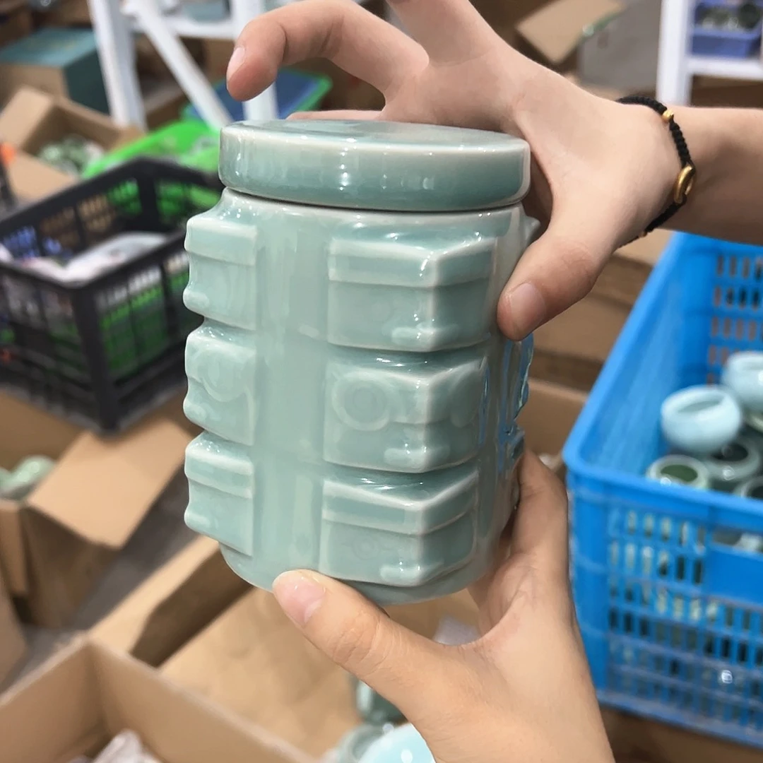 龙泉云间青瓷小米茶器