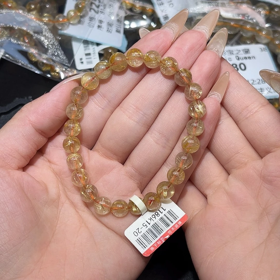 未镶嵌手串水晶如*卡7➕金发晶