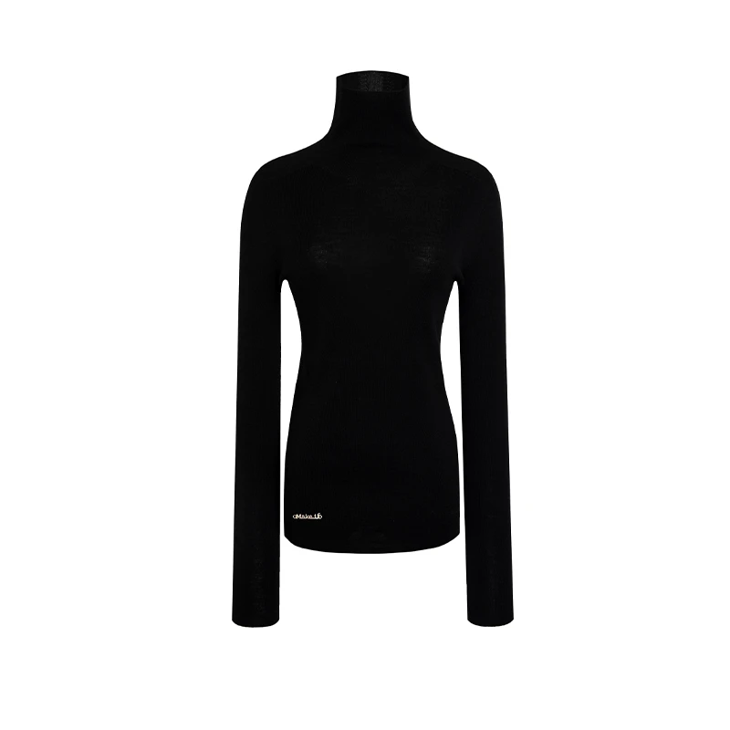 【MAKE IF】新品25秋冬时尚100%羊毛高领打底衫长袖女