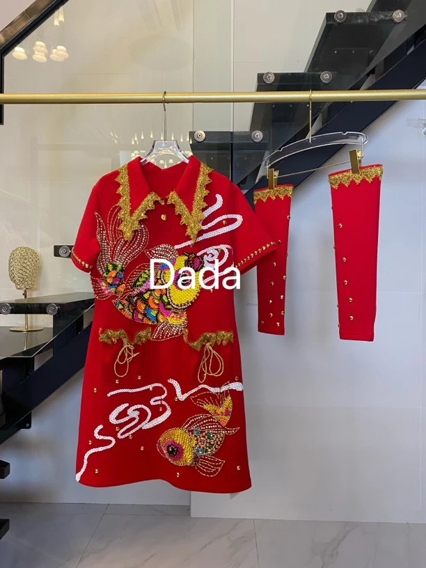 Dada设计师小众新款重工个性连衣裙C10529