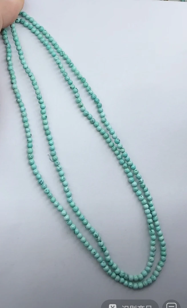 天然原矿绿松石米