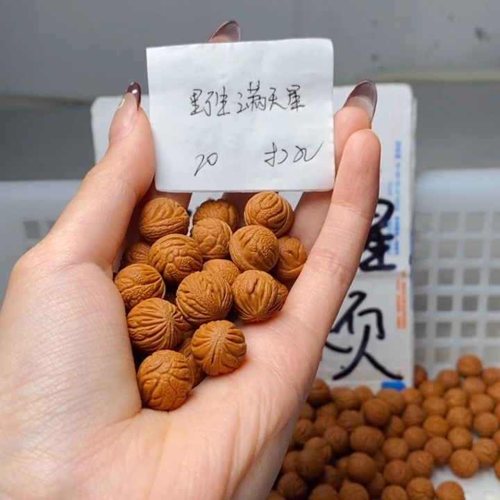 香***兵手串桃核13mm左右野生满天星20颗（打孔）
