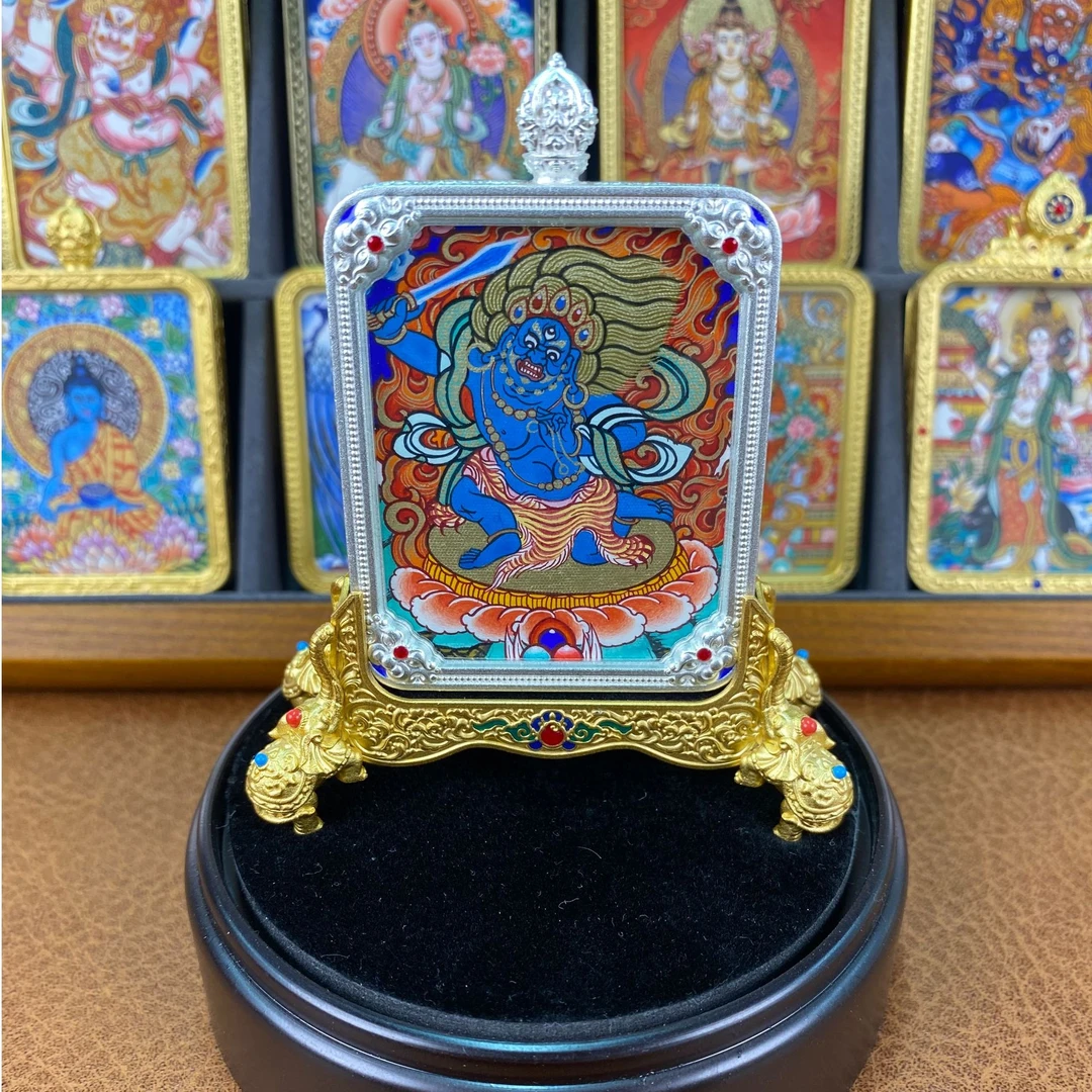 热贡纯手绘 不动明王尊唐卡  一物一图