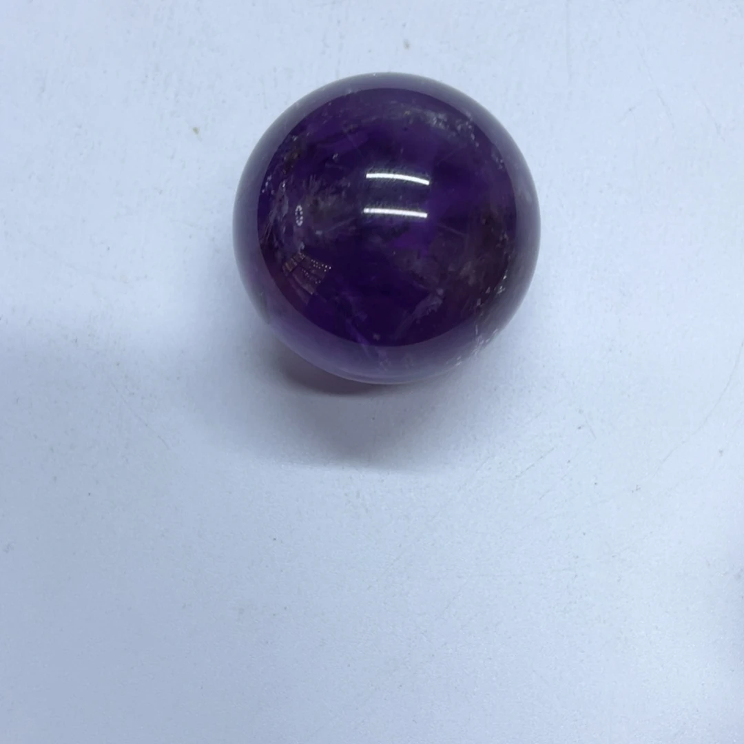 水晶珠宝半成品未镶嵌方**台xx天然紫水晶球2769