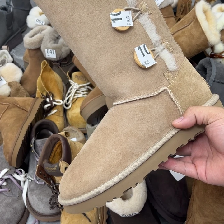 沙色大高帮三木扣39码