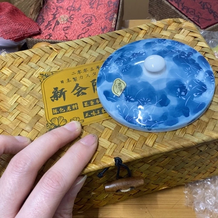摆件四****鸟中古工艺品一件