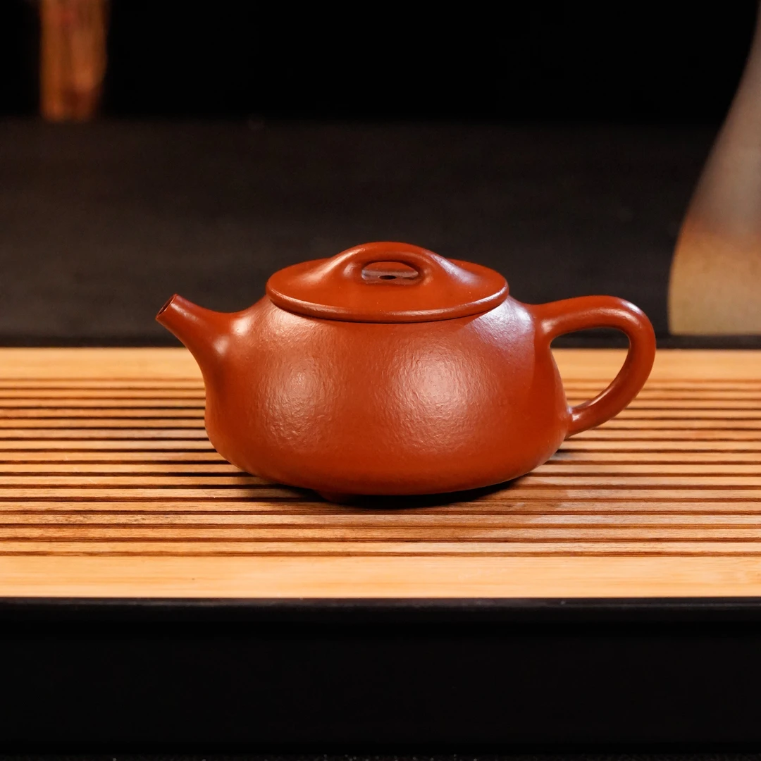 GS18-021   程艳  宜兴手工紫砂  平盖瓢