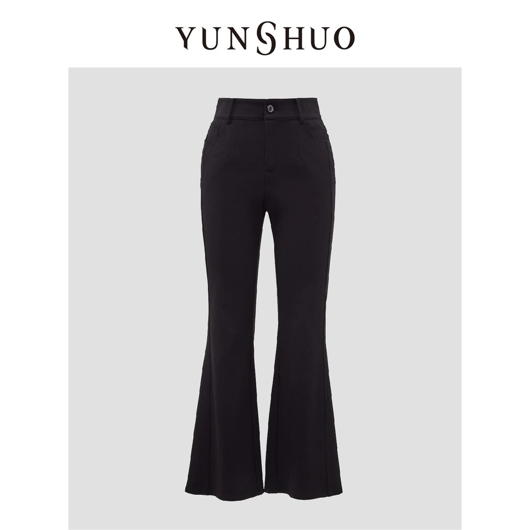 YUNSHUO   新品时尚百搭微喇叭显瘦裤子198103