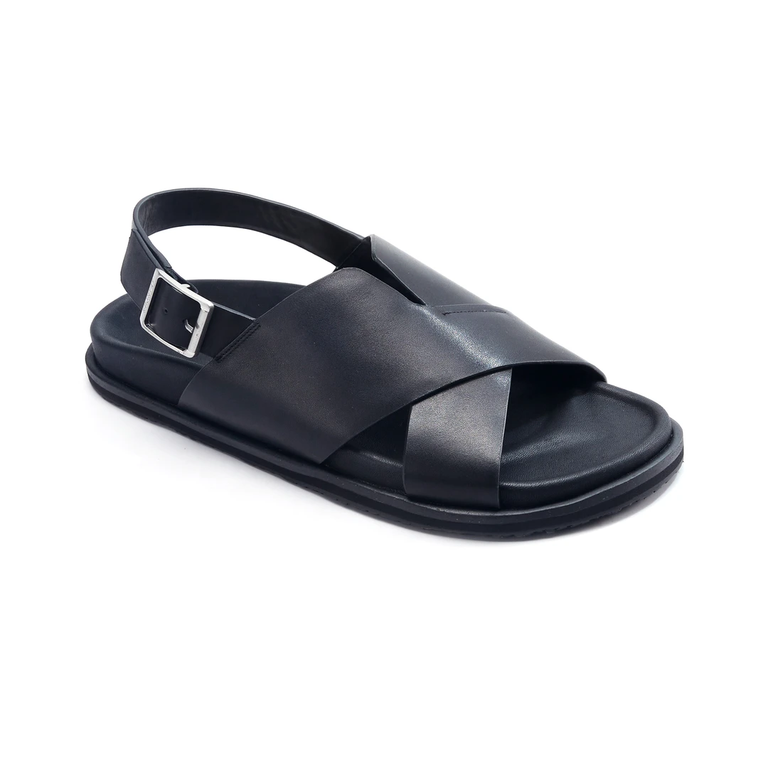 Marche意大利小牛皮复古凉鞋可调节袢带凉鞋简约时尚男士拖鞋