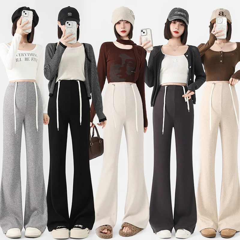 不勒肚弹力舒适孕妇裤显瘦2025春季新款洋气孕妇外穿慵懒糯米裤长