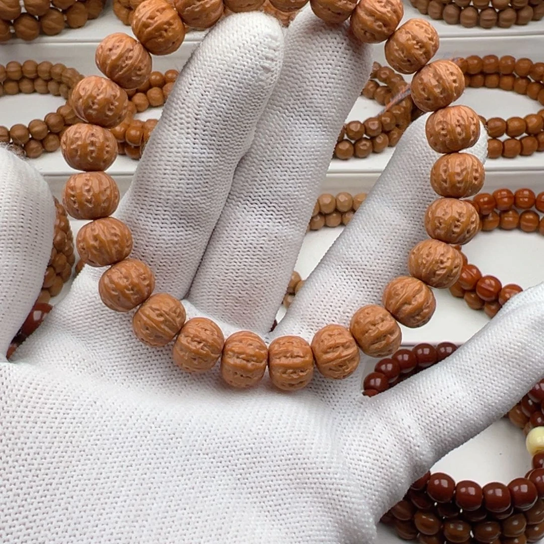 涵***猴头核桃手串小八棱