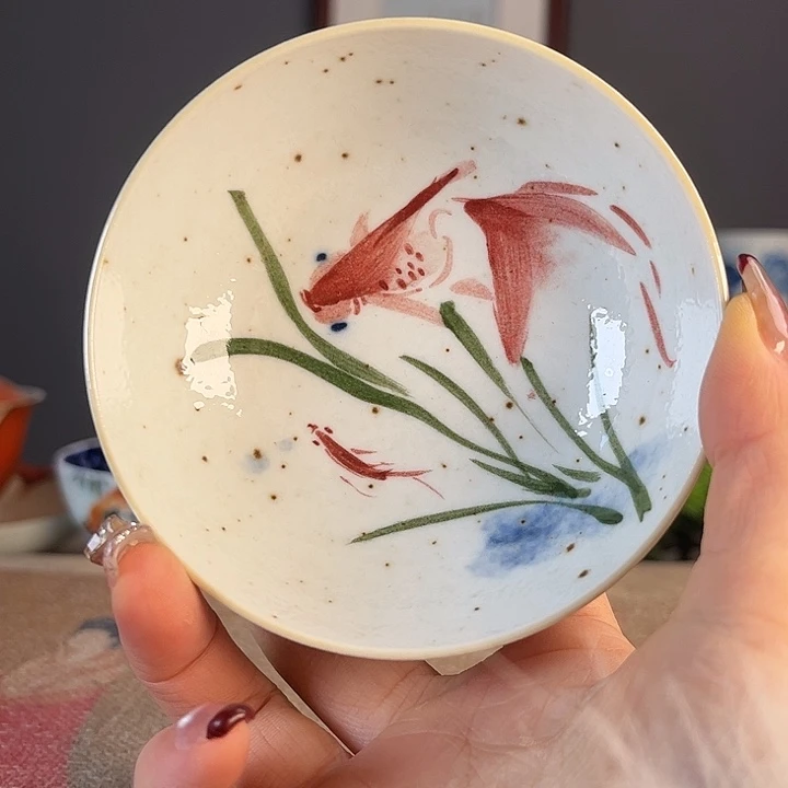 摆件景德柴烧茶杯多人