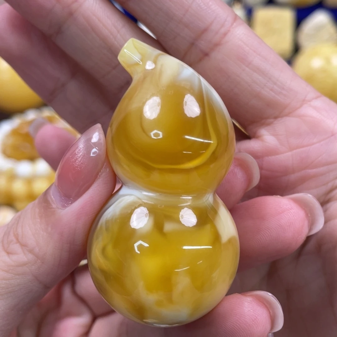 裸石蜜蜡未镶嵌琥珀蜜蜡葫芦吊坠