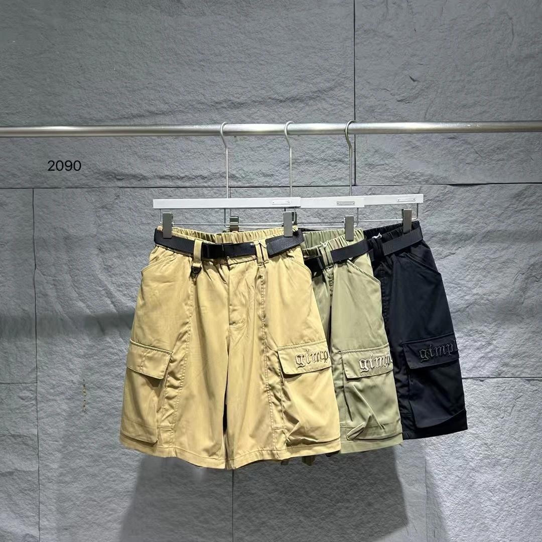 塑腰工装大口袋休闲百搭时尚简约夏季短裤DKS2090