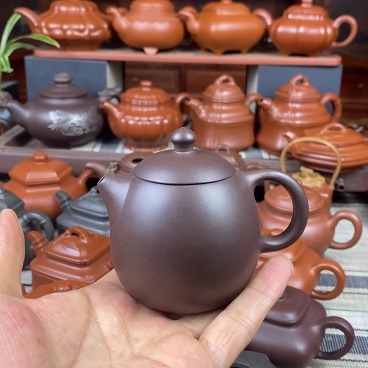 紫砂茶壶龙蛋150-260cc原矿老紫泥特价