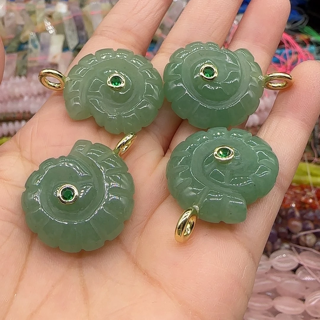 玛瑙/玉髓合金珠宝半成品东陵玉螺一个