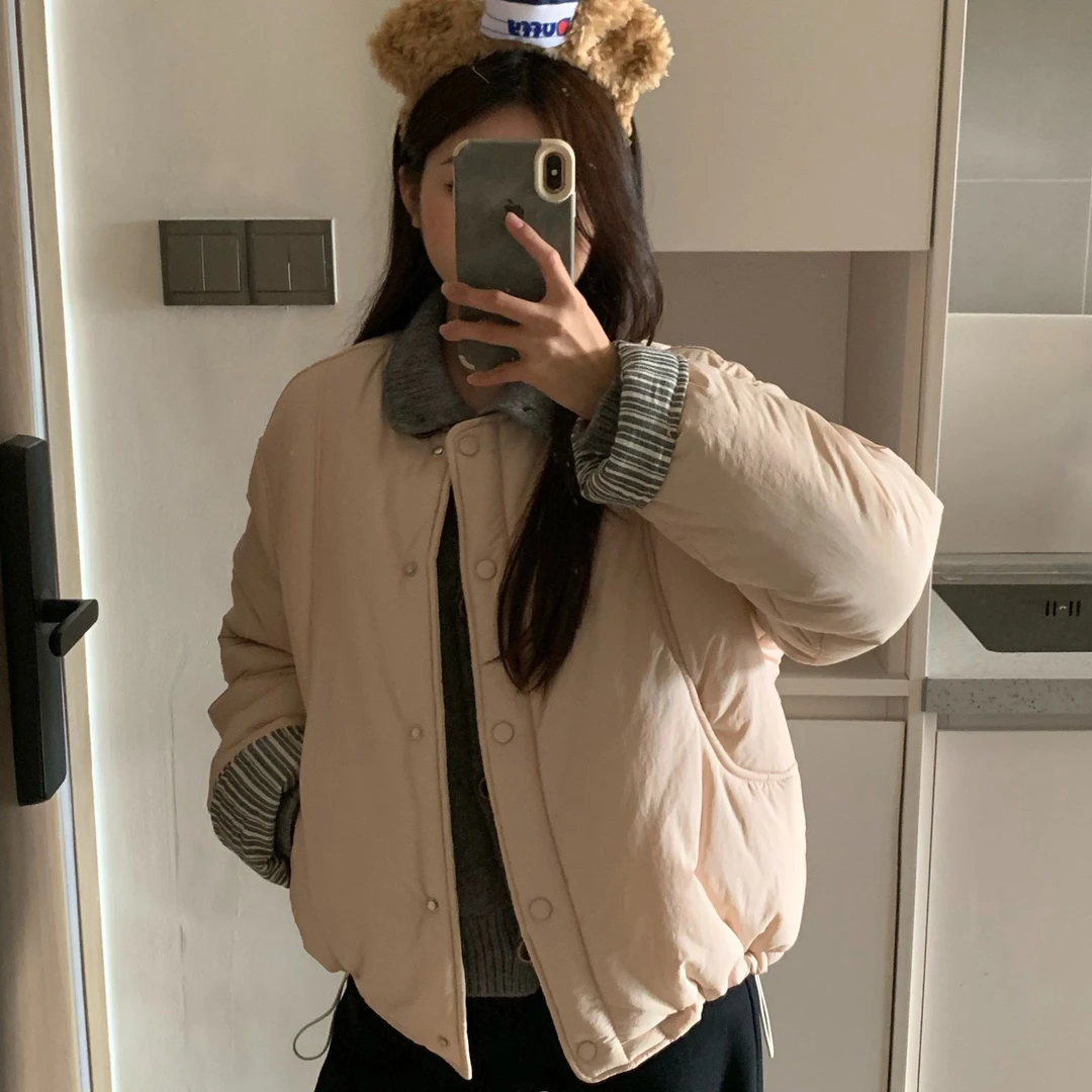 2025新款韩版慵啦棉服洋气百搭时尚保暖休闲短款