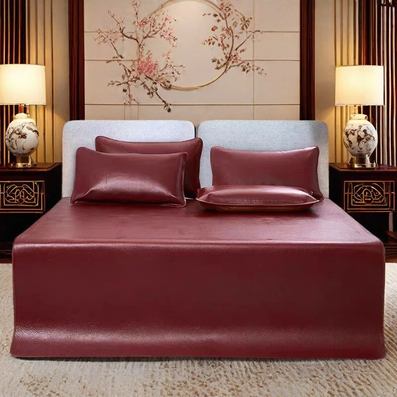 头层牛皮席-高端真皮凉席夏季可收纳牛皮软席子空调席子RX