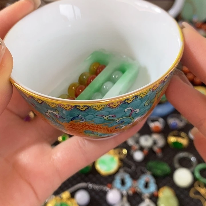 ****半杯瓷器杯子漂亮漂亮