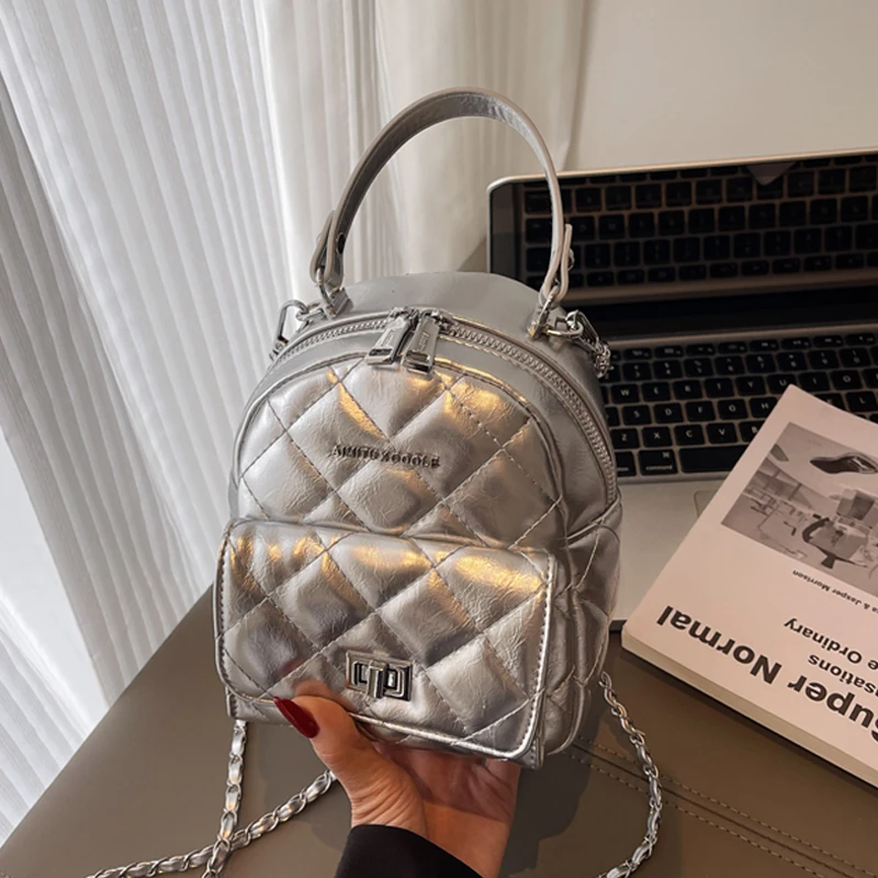 COOLE女包2025新款休闲百搭潮流简约日常百搭质感纯色韩版双肩包