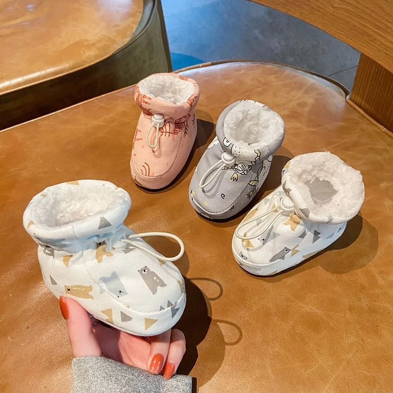 婴儿软底学步棉鞋子0一1岁新生儿男女宝宝8-10个月秋冬季不掉加厚