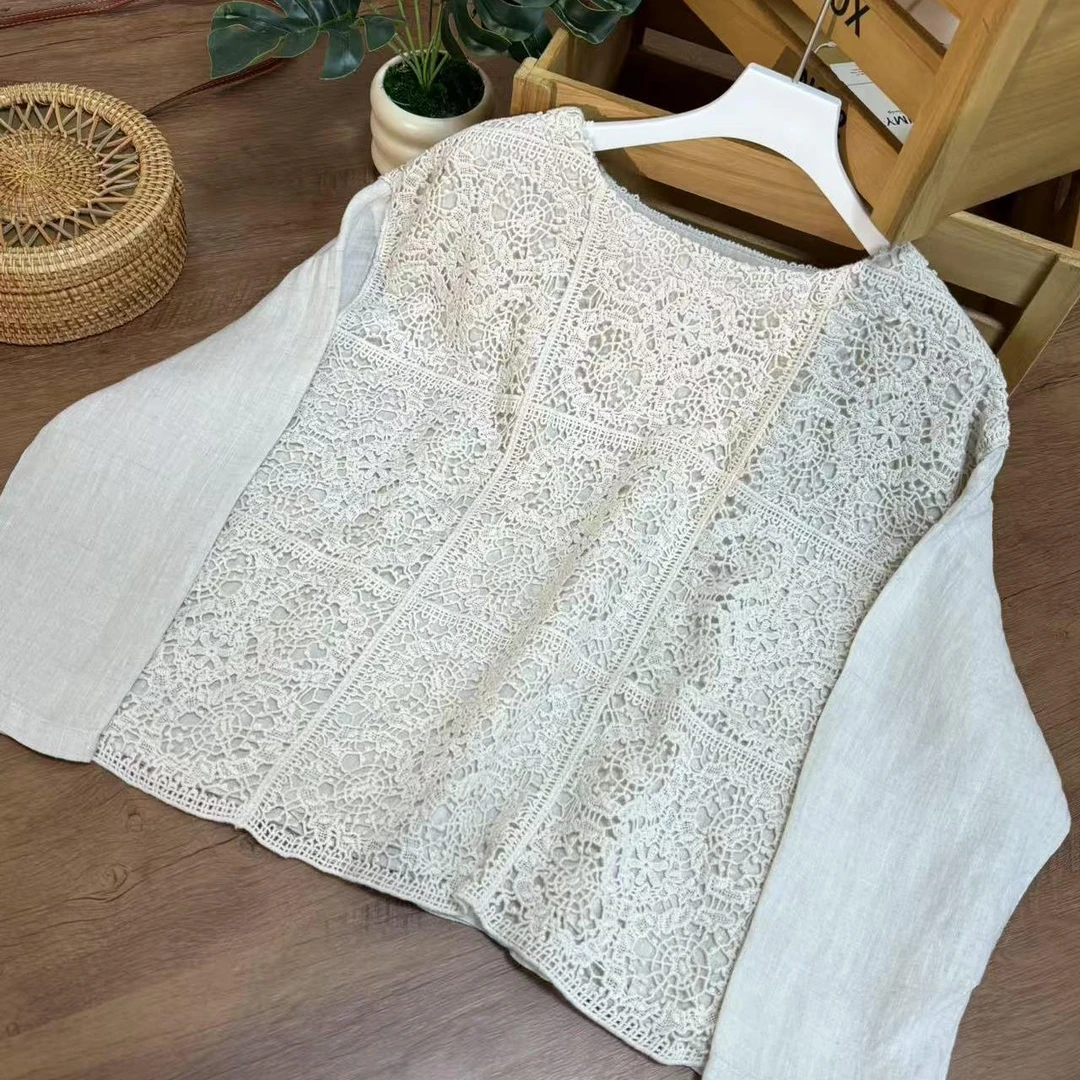 【云目悠悠】秋季汉麻新款圆领时尚休闲百搭设计师款衬衫-2025154