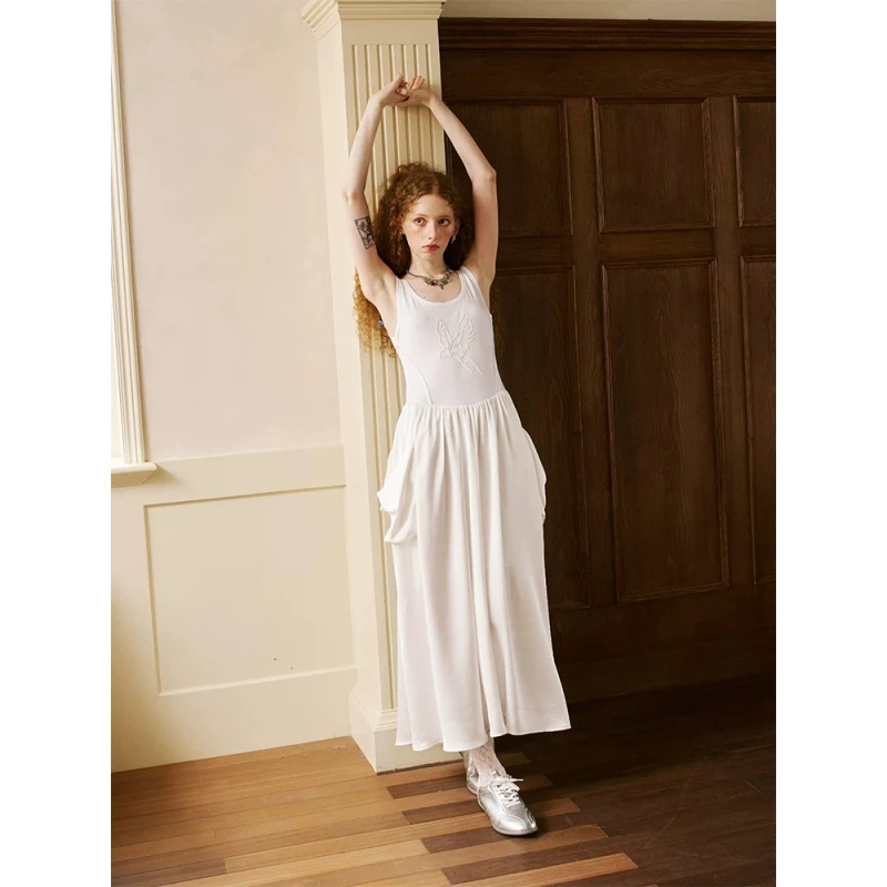 DIDDIMODA 【直播专享】燕子刺绣大口袋连衣裙K6751