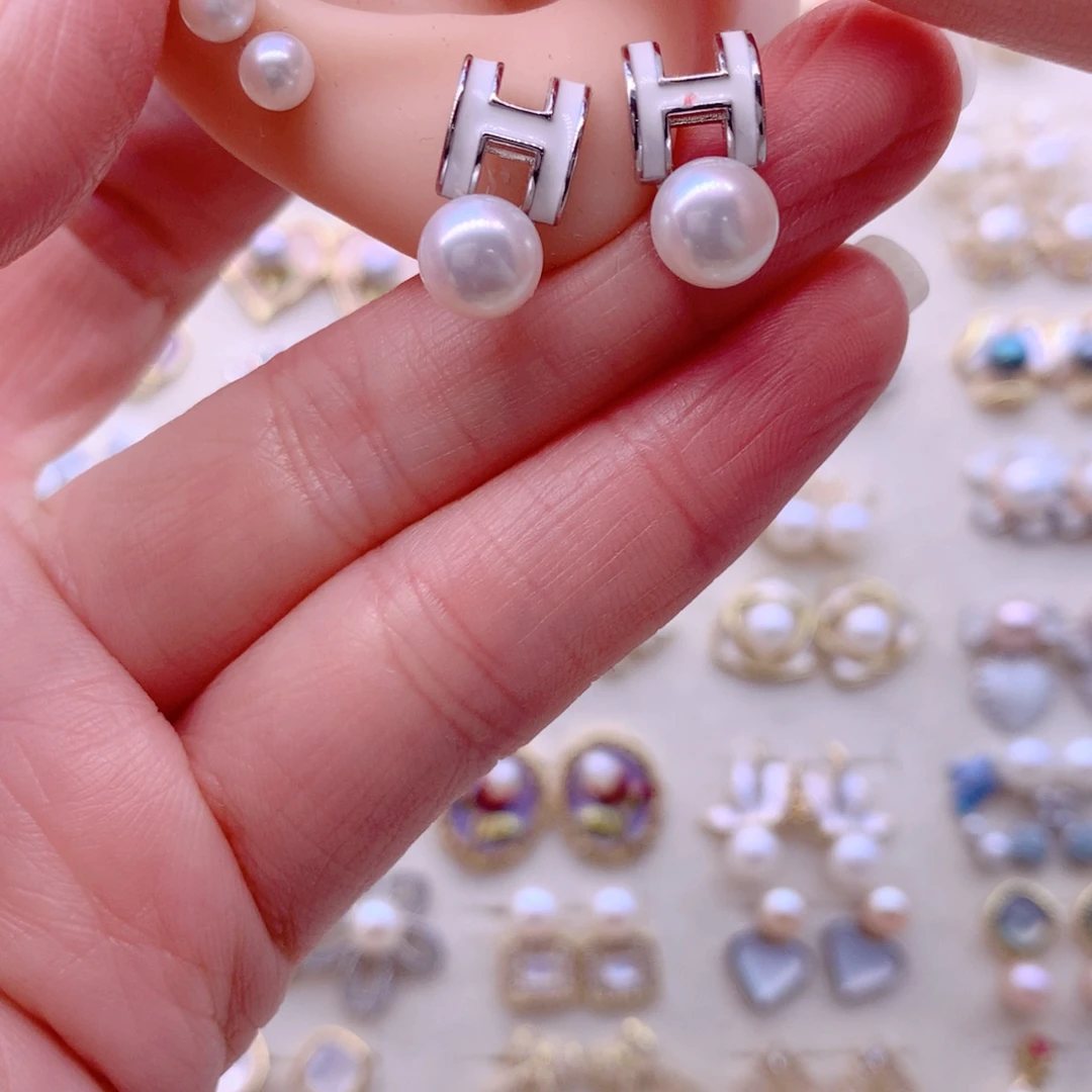 耳饰淡水珍珠合金