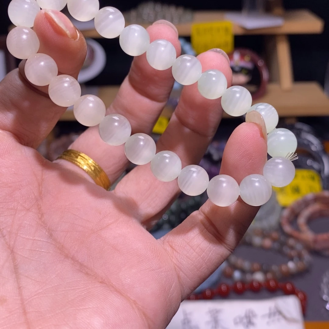 手串未镶嵌水晶41 绿纹石 8+