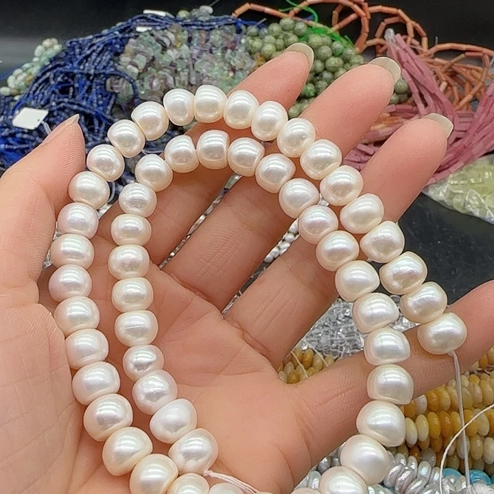 玛瑙/玉髓合金珠宝半成品珍珠馒头拍两94发一条