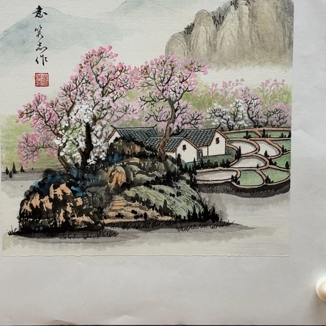 国画34斗方山水作品
