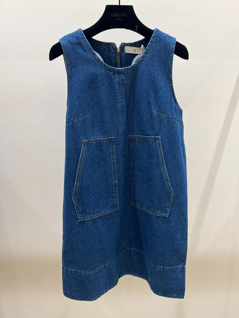 夏季复古港风套头款拉链连衣裙无袖时尚甜辣风古风FH2301469-469