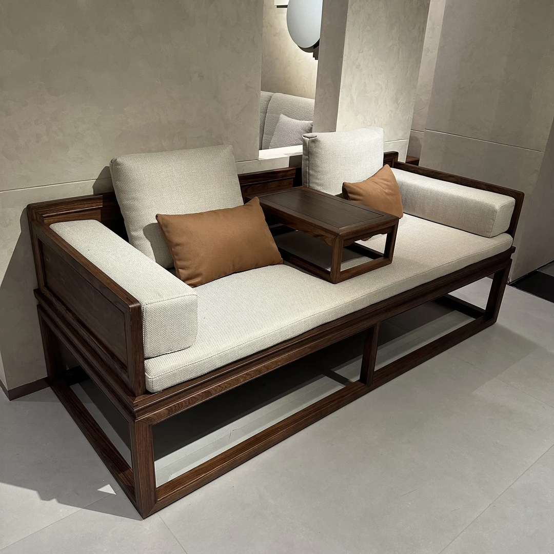 黑胡桃/乌金2020*800*760全实木罗汉床