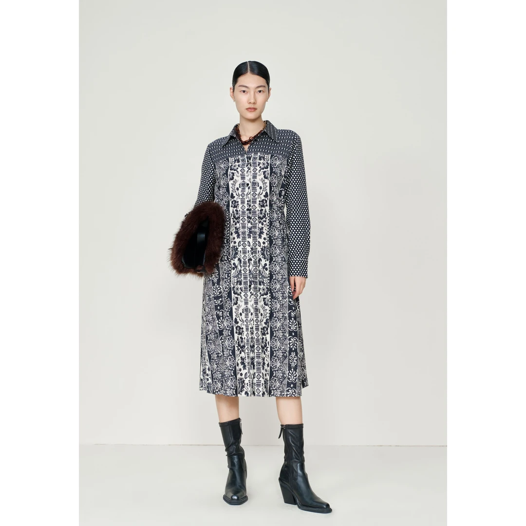 【粉丝专享】Marisfrolg/玛丝菲尔时尚提花设计师连衣裙